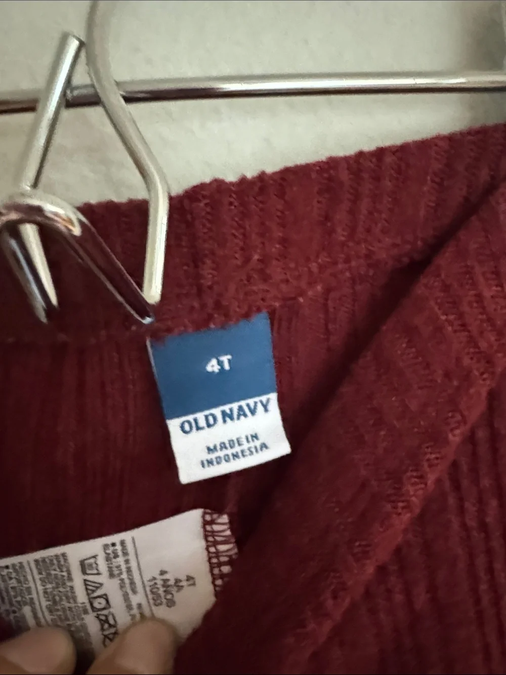 Old Navy Ribbed Flared Knit Pants - Burgendy